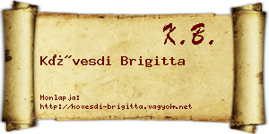 Kövesdi Brigitta névjegykártya