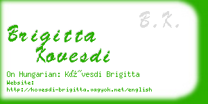 brigitta kovesdi business card